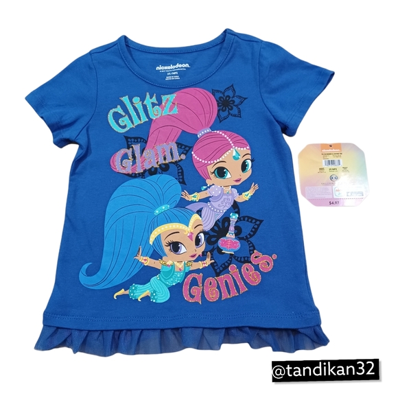 Nickelodeon Other - Nickelodeon Toddler Girl Shimmer & Shine T-Shirts Royal Blue 3T/NP3